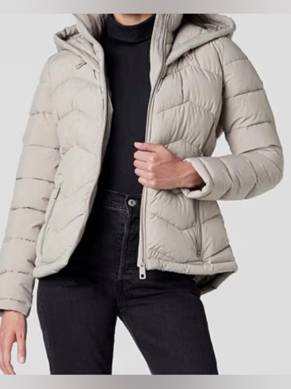 Calvin Klein Women's Puffer Jacket With Hood Quilted Zip Front coat. S XXL.